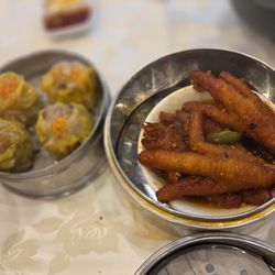 Siu Mai, Chicken Feet (left to right)