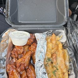 Chef Nem Kitchen To Go - Honey wings and cheese fries!