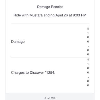 Lyft - Email I received about the $100 I was charged notified by email 3 hours after my ride. - Taxis Near Me Lyft - Email I received about the $100 I was charged notified by email 3 hours after my ride. - Taxis Near Me