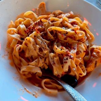 The Dead Fish - Spicy tomato pasta with chicken - Seafood Near Me - Crockett, California The Dead Fish - Spicy tomato pasta with chicken - Seafood Near Me - Crockett, California