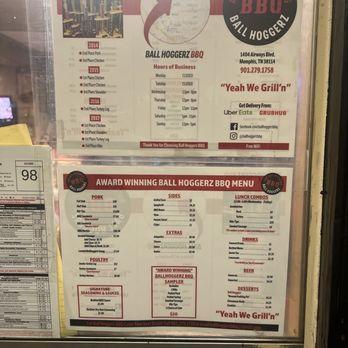 Ball Hoggerz BBQ - Menu - Chicken Wings Near Me - Memphis, Tennessee
