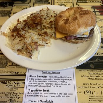 Susan's Restaurant - Croissant Sandwich breakfast special with turkey bacon and sausage instead of pork. - New American Near Me - Springdale, Arkansas Susan's Restaurant - Croissant Sandwich breakfast special with turkey bacon and sausage instead of pork. - New American Near Me - Springdale, Arkansas