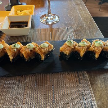 O-Ku - Box sushi (steamed lobster) aka Black Magic roll - Sushi Bars Near Me - Charleston, South Carolina O-Ku - Box sushi (steamed lobster) aka Black Magic roll - Sushi Bars Near Me - Charleston, South Carolina