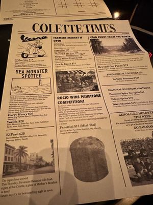 Menu photo 1 Bar Colette Dallas, TX