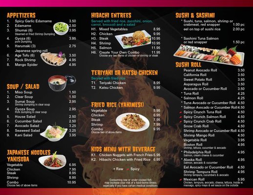Menu photo 6 Hibachi Express Winter Haven, FL