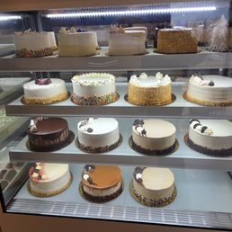 Some of the delicious looking cakes available Some of the delicious looking cakes available