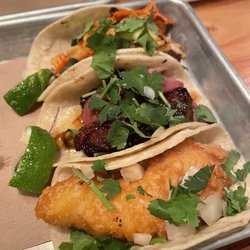 Bartaco - Nashville - Baja fish, glazed pork belly, sesame ribeye