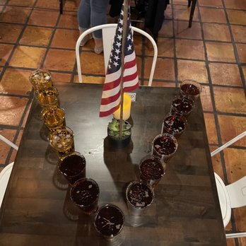 Hillside Public House - a table with wine glasses and an american flag - Breweries Near Me - Ephrata, Pennsylvania Hillside Public House - a table with wine glasses and an american flag - Breweries Near Me - Ephrata, Pennsylvania