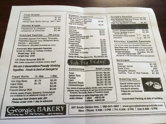 Menu photo 2 Georgie's Bakery and Cafe Rochester, NY Menu photo 2 Georgie's Bakery and Cafe Rochester, NY