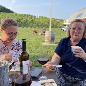 Catoctin Breeze Vineyard - Mom and grandma enjoying themselves. - Wineries Near Me - Thurmont, Maryland
