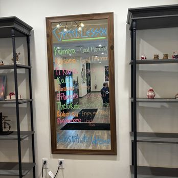 Vasilis - Mirror with menu - Salad Near Me - Buffalo, New York