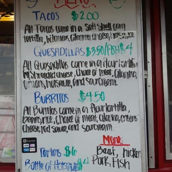 Tacos The Guero - a menu for a mexican restaurant - Food Stands Near Me - Ruston, Louisiana Tacos The Guero - a menu for a mexican restaurant - Food Stands Near Me - Ruston, Louisiana