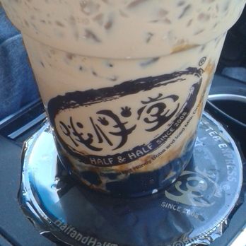Half and Half Tea Express - Regular Milk Tea Boba. Strong tea flavor. I like their milk teas here. - Coffee & Tea Near Me - Pasadena, California