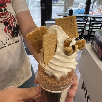 Crispy Cones - My son's maple donut ice cream creation - Ice Cream & Frozen Yogurt Near Me - Wilmington, North Carolina Crispy Cones - My son's maple donut ice cream creation - Ice Cream & Frozen Yogurt Near Me - Wilmington, North Carolina