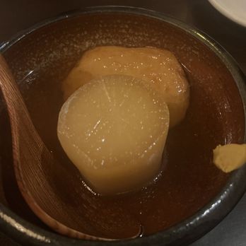 Zakkushi on Denman - oden (daikon and fish cake) - Japanese Near Me - Vancouver, British Columbia Zakkushi on Denman - oden (daikon and fish cake) - Japanese Near Me - Vancouver, British Columbia