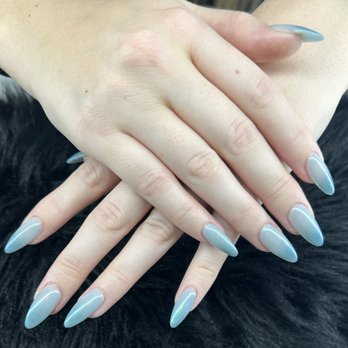 Essence Nail Studio - Woodbridge - Color 89 & 141 on the tip GelX Medium - Nail Salons Near Me - Irvine, California
