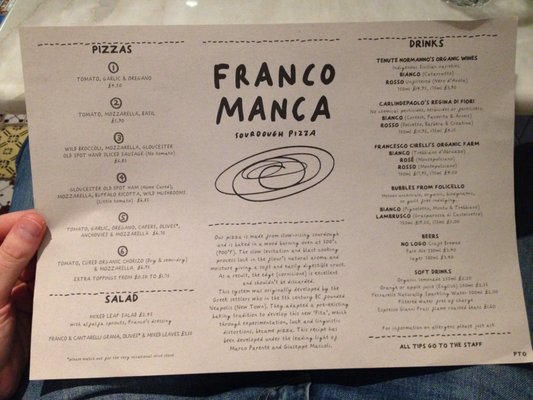 Menu photo 2 Franco Manca Guildford, SRY Menu photo 2 Franco Manca Guildford, SRY
