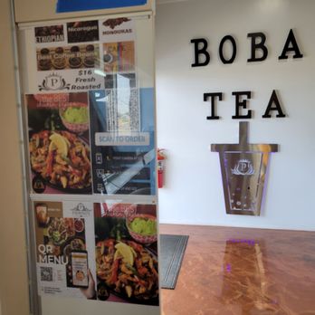 Padrino’s - Display of menu with QR code to download - Bubble Tea Near Me - Brandenburg, Kentucky
