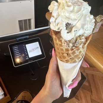 Salt & Straw - Added whipped cream on top of my House Made Waffle Cone - Ice Cream & Frozen Yogurt Near Me - Sacramento, California Salt & Straw - Added whipped cream on top of my House Made Waffle Cone - Ice Cream & Frozen Yogurt Near Me - Sacramento, California