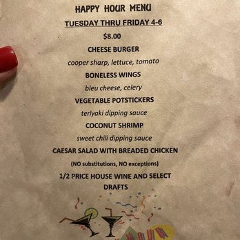 Water Wheel Tavern - Happy hour menu Dec. 2023 - American Near Me - Doylestown, Pennsylvania