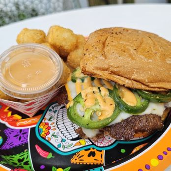 El Brewjo - La Hot Mess ($15) and Tater Thots ($5). So good! 10/27/2024 - Burgers Near Me El Brewjo - La Hot Mess ($15) and Tater Thots ($5). So good! 10/27/2024 - Burgers Near Me