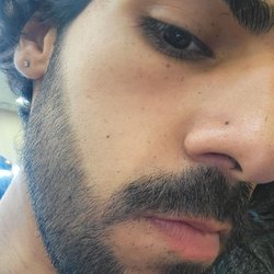 Clark Barber Shop - You can still clearly see all the stubble on my mustache and cheek even though I just got a fresh shave.