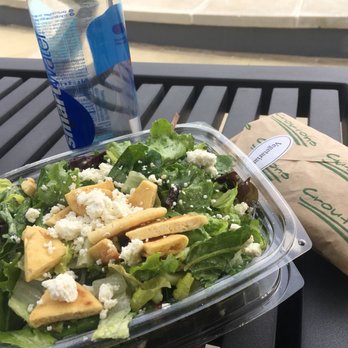 Croutons - Combo Mediterranean salad and vegetarian panini - Sandwiches Near Me - Carlsbad, California Croutons - Combo Mediterranean salad and vegetarian panini - Sandwiches Near Me - Carlsbad, California