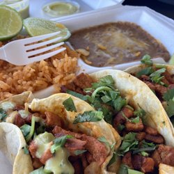 Taco Hut - Al Pastor Tacos, Refried Beans, Mexican Rice