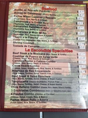 Menu photo 3 La Escondida Ventura, CA