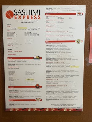 Menu photo 3 Sashimi Express Clovis, CA