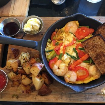 Breakfast Republic - Shrimp Frittata with Multigrain bread & side of house potatoes - Breakfast & Brunch Near Me - Encinitas, California Breakfast Republic - Shrimp Frittata with Multigrain bread & side of house potatoes - Breakfast & Brunch Near Me - Encinitas, California