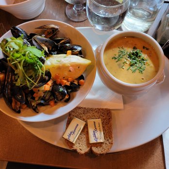 The Old Mill Restaurant - Steamed mussells and creamy fish chowder. - Seafood Near Me - Dublin, D