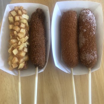 Seoul Hotdog - Potato hotdog, spicy Seoul hotdog, Mozz hotdog, and Mozz hotdog with sugar! So good! - Hot Dogs Near Me - Berkeley, California