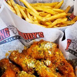 Wing Daddy's Sauce House - Wings and fries on their Grand Opening!