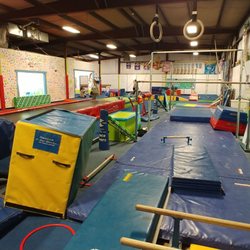 Envy Gymnastics - Looking toward the tumble track and bars.