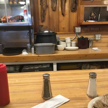 Old Town Cafe - View from the barstools - American Near Me - West Yellowstone, Montana Old Town Cafe - View from the barstools - American Near Me - West Yellowstone, Montana