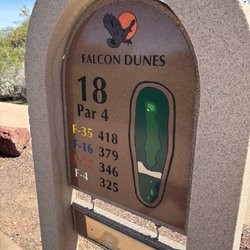 Falcon Dunes Golf Course - Tee box hole map