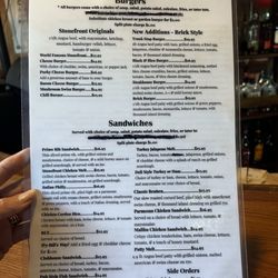 Stone Front Tavern - Current menu