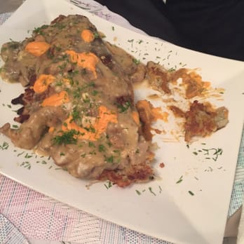 The Dinner House - homemade potato pancake with polish steak inside (ghoulish) - Modern European Near Me - Philadelphia, Pennsylvania The Dinner House - homemade potato pancake with polish steak inside (ghoulish) - Modern European Near Me - Philadelphia, Pennsylvania