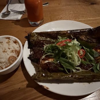 Simpang Asia - Grilled sea bass with coconut rice - Indonesian Near Me - Los Angeles, California Simpang Asia - Grilled sea bass with coconut rice - Indonesian Near Me - Los Angeles, California