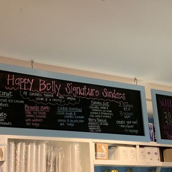 Happy Belly Ice Cream - Menu - Ice Cream & Frozen Yogurt Near Me - Hatteras, North Carolina Happy Belly Ice Cream - Menu - Ice Cream & Frozen Yogurt Near Me - Hatteras, North Carolina