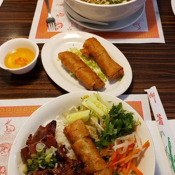 Saigon Palace - "SUPERBOWL" PHO.... almost too much deliciousness in one bowl, spring rolls and pork vermicelli - Vietnamese Near Me - Burnsville, Minnesota Saigon Palace - "SUPERBOWL" PHO.... almost too much deliciousness in one bowl, spring rolls and pork vermicelli - Vietnamese Near Me - Burnsville, Minnesota