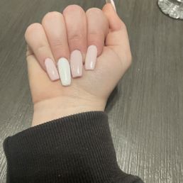 They are uneven and lopsided they are all different sizes. Full Set Of Nails not ok for 65 dollars