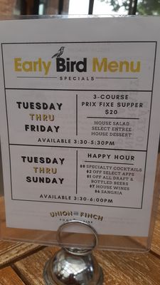 Menu photo 6 Union and Finch Allentown, PA
