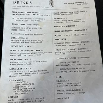 Bespoke & Grind - Drink menu - Coffee & Tea Near Me - Marrickville, NSW Bespoke & Grind - Drink menu - Coffee & Tea Near Me - Marrickville, NSW