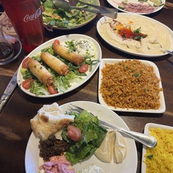 Turkish Village - Lamb Kebab and Vegetarian Platter - Salad Near Me - Dearborn, Michigan Turkish Village - Lamb Kebab and Vegetarian Platter - Salad Near Me - Dearborn, Michigan