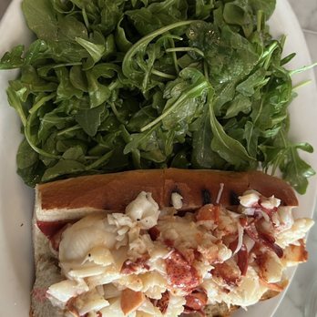 Neptune Oyster - Hot lobster roll with arugula "salad" - Seafood Near Me - Boston, Massachusetts