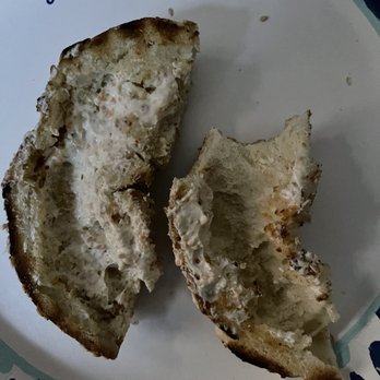 Rosko's Bagels & Waffles - A bagel with cream cheese. - Bagels Near Me - Jackson, New Jersey
