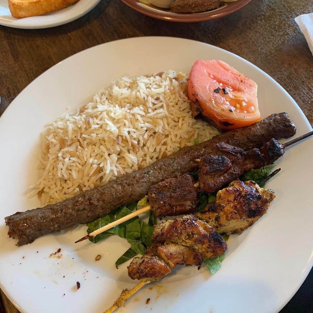 Pella Cafe - 16. Mixed Kabob Entree - Mediterranean Near Me - Jonesboro, Arkansas