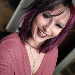 Hair By Bri Heberly - We added purple to the shirt cut and it was perfect.